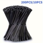 Cable Zip Ties 20.32 Cm 200PCS/10PCS Heavy Duty Wire Ties Premium Plastic Self-locking Multi-purpose Wraps Ties Nylon Cord Ties 