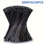 Cable Zip Ties 20.32 Cm 200PCS/10PCS Heavy Duty Wire Ties Premium Plastic Self-locking Multi-purpose Wraps Ties Nylon Cord Ties For Cable Management For Home