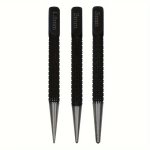 3PCS 1.5 2 3MM High-carbon Steel Center Punch Set 3.98IN Non Slip Center Punch For Alloy Steel Metal Wood Marking Drilling Tool