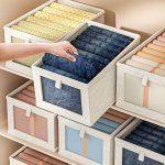 Space-saving Foldable Storage Box For Clothes - Perfect For Underwear Socks & Pants Ideal Wardrobe Organizer