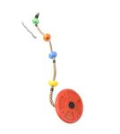 30CM Red Disc Swing With Colourful Climbing Platforms