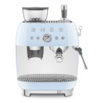 Smeg Espresso Machine With Grinder Pastel Blue