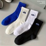4PAIRS Men's Casual Sports Socks Breathable Comfy Sweat Absorption Stockings Skateboard Socks Men's Trendy Socks For Spring Summ
