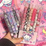 Authorized Hello Kitty Kuromi Charm - Stylish Ballpoint Pen With Colorful Anime Pattern - Durable & Smooth Writing For Office &