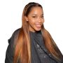 22 4/27 Brazilian Human Hair Straight Piano Full Frontal Lace Wig
