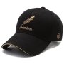 Feather & Freedom Embroidered Baseball Cap Black Washed Peaked Hat Summer Adjustable Sunshade Cap Suitable For Outdoor Sports