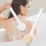 1PC Long Handle Bath Massage Cleaning Brush Soft Hair Bath Brushexfoliating Massage Scrubber -bathroom Accessories