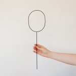 Plant Support - Hoop - Black 20CM Length X 7CM Wide Hoop
