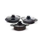 6 Piece Egg Pan Set Black + Free Legend Grips