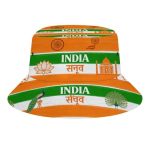 Jgeubxcm India Flags Hats Mans Woman Bucket Hat Fashion Fishing Caps Soft Dad Cap For Summer Outdoor Beach Travel White
