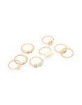 Goldair Gold Sea-themed Rings 8-PACK - M l
