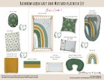 Cot Duvet Bedding Rainbow Green Grey And Mustard Plainish Set Grey Background