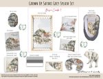 Cot Duvet Bedding Grown Up Safari Grey Splash Set
