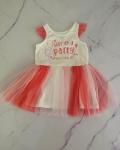 Woolworths White And Orange Lifes A Party Dress With Tulle Skirt 3 6M