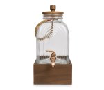 6L Glass Dispenser With Wdn Lid & Square Base