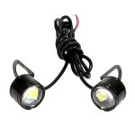 2 Pcs White LED Headlight Spotlight Daytime Running Light
