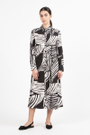 Midi Dress - XXL Black And White