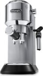De'Longhi Delonghi Silver Dedica Style Matt Finish Manual Pump Espresso Machine 15BAR 1300W