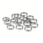 100PCS/LOT Stainless Steel Open Double Jump Rings For Diy Key Double Split Rings Connectors Rings For Jewelry Keychain Making 5M