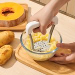 1PC Potato Masher Potato Masher Kitchen Vegetable Masher With Handle Manual Fruit Masher Potato Ricer Potato Press Vegetable Cru