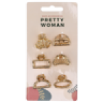 Woman Sea Side Metallic MINI Clip Claws 6 Piece