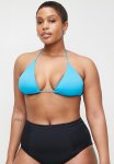 Cotton On Plus Slider Triangle Bikini Top - Crystal Sea