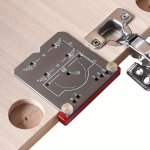 Precision 35MM Hinge Drill Guide Kit - Quick & Accurate Woodworking Tool With Locator Depth Limiter & Accessories For Cabinet &