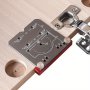 Precision 35mm Hinge Drill Guide Kit - Quick & Accurate Woodworking Tool With Locator Depth Limiter & Accessories For Cabinet & Door Installations