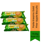 Kreams Gold Pine-apple Biscuits 75.06G - Pack Of 3 - 3 X 75.06G