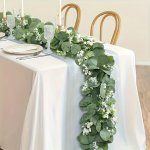 1PC Lush Artificial Eucalyptus Vine With Faux Leaves - Ideal For Weddings Parties & Home Decor Versatile Exterior Garden Wall Ha