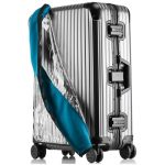 Linpr Transparent Pvc Suitcase Cover No Disassembly Required Clear Luggage Cover Waterproof Travel Wrap Luggage Protectors 24 Bl