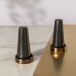 Solac Solar Salt & Pepper Shakers With Pinch Bowls - Matt Black & Bronze Tray