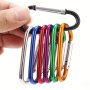 5/10PCS Carabiner Keychains - Aluminum Alloy D-ring Buckle Spring Snap Hook Clip For Outdoor Camping & Daily Use