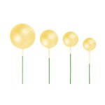 H-select Cake Ball Picks 2-4CM Yellow 10PC Tbd