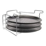 3 Pieces Of Non-stick Round Pizza Pan Tray With Rack