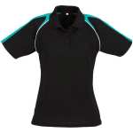 Ladies Triton Golf Shirt Black Teal
