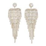 Goldair Gold Chandelier Diamante Earrings