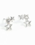 Silver MINI Star Cluster Stud Earrings