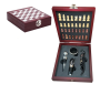 Qktniubi 4-PIECE Wine Opener Kit & Chess Set Perfect For Wine Enthusiasts
