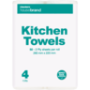 Housebrand Kitchen Towels 4 Pack