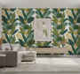 Palm Living Area Wallpaper Luxury Leaves