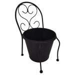 Antique Flower Pot Stand Steel Black
