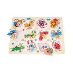 Snookums Wooden Peg Puzzles Bugs 12 Pieces