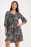 Ladies Printed Hem Casual Fit Dress