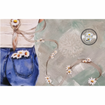 Cosmetic Daisies Denim 20CM