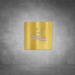 Swimming Pool Sign - Polished Brass