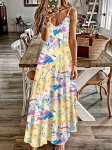 Floral Print Spaghetti Strap Dress Casual Sleeveless Cami Dress Women's Clothing