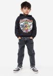 Printed Hoodie - Black Multi