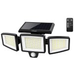 Lifespace 210 LED 600LM Solar Security Flood Light With 3 Heads