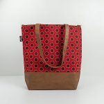 Shwe Leather-look Tote Bag - Red Daisy